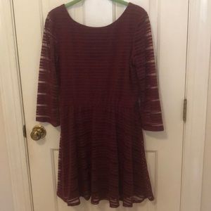 Fit and Flare Striped Skater Dress